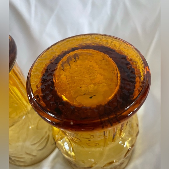 Libbey Country Garden Daisy Glasses Amber - Set of 2 - Picture 5 of 7